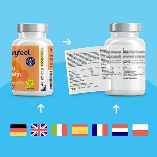 BETA KAROTEN SUN - 200 wegański kapsułek naturalny BETA KAROTEN gloryfeel na Arena.pl