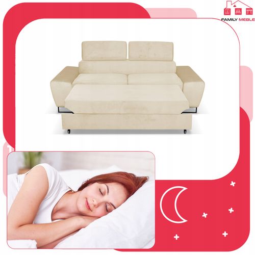 Zestaw mebli wypoczynkowych salonu Bosso Sofa 2os fotele beż Family Meble na Arena.pl