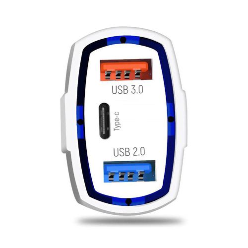 ładowarka samochodowa 2xusb i usb c czarna na Arena.pl
