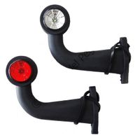 Lampa biało-czerwona LED obrysowa 12V 24V Lampka gabarytowa Długa Naczepa Przyczepa Platforma Betoniarka Cysterna Laweta Wywrotka Koparka Ładowarka Ciągnik Traktor Kombajn AROCS ACTROS AXOR DAF MAN SCANIA IVECO STRALIS S-WAY RENAULT TATRA VOLVO