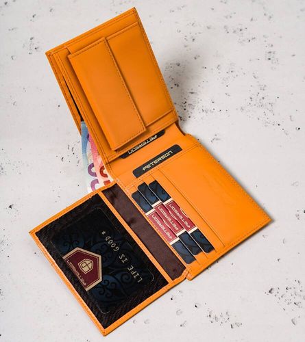 minimalistyczny portfel ze skóry naturalnej - peterson na Arena.pl