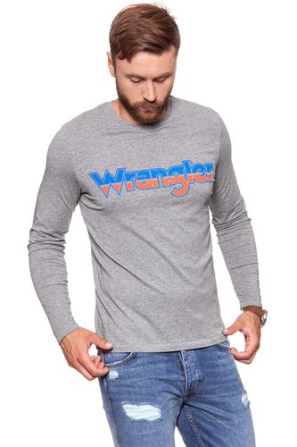 WRANGLER LS LOGO TEE GREY MARL W7A85D3VB L na Arena.pl