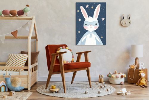 Obraz 70x100cm Wzory dla Dzieci, Chłopca Do Pokoju - Superkrólik na Arena.pl