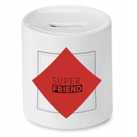 Skarbonka Dla Przyjaciela Super Friend Prezent Z Nadrukiem Ze Zdjęciem