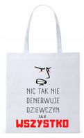 Dla Dziewczyny Żony Torba Eco Biała Shopper Z Nadrukiem Ze Zdjęciem
