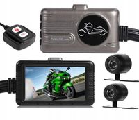 WIDEO REJESTRATOR MOTOCYKLOWY WIDEOREJESTRATOR MOTOCYKL 2x KAMERA FULL HD