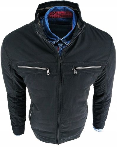 KURTKA MĘSKA PRZEJŚCIOWA PROSTA CIEMNA 3717 M na Arena.pl