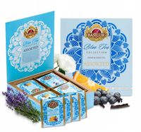 Basilur BLUE TEA zestaw herbat zielonych 4 SMAKI saszetki PREZENT - 40 szt.