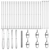 Ogrodzenie z słupkami Srebrny 1.4 x 50 m Stal pokryta PCV
