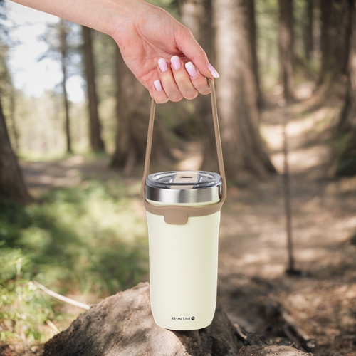 Kubek Termiczny Termos Duży 550Ml Na Herbatę Kawę Napój Podróżny Biały na Arena.pl