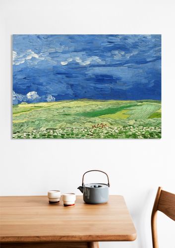 Obraz 90x40cm Wheatfield under Thunderclouds, Van Gogh Vintage na Arena.pl