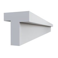 Maskownica karnisza 2m DLM7 8cm x 7,5cm zabudowa osłona szyny karniszowej