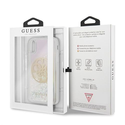 Guess Gradient Liquid Glitter Circle Logo - Etui iPhone Xs / X na Arena.pl