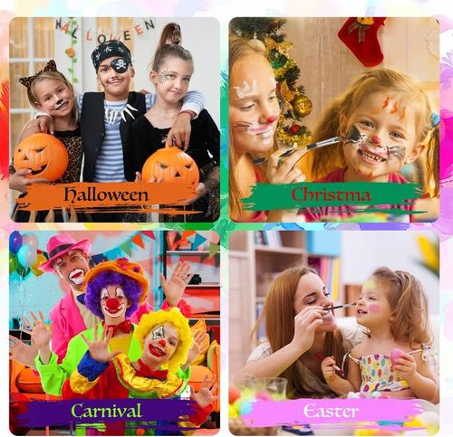 FARBY DO MALOWANIA TWARZY i CIAŁA ŚWIECĄCE W NOCY 15e. ZMYWALNE DLA DZIECI na Arena.pl