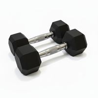 Hantla hantle hex żeliwny do ćwiczeń gumowany żeliwo 2x4kg powlekane