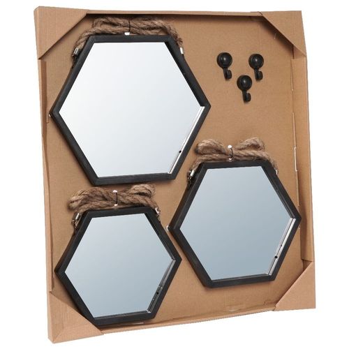 Lustro ścienne czarne 3 szt. na Arena.pl