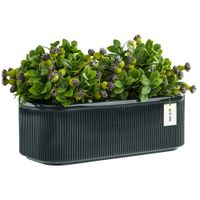 Doniczka osłonka ceramiczna Grafitowa 30 cm H10,5 cm Połysk