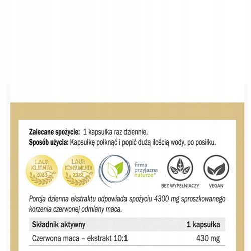 Yango CZERWONA MACA wsparcie na: ENERGIA PAMIĘĆ SPRAWNOŚĆ fizyczna 90kaps. na Arena.pl