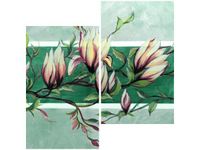 60X60CM SŁODYCZ MAGNOLII ZIELENI DWU OBRAZ ŚCIAN