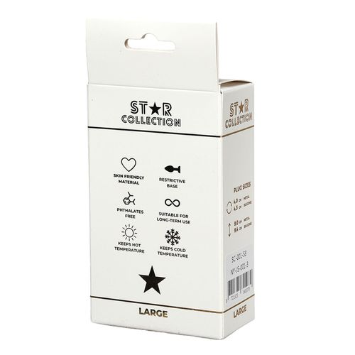 Star Collection - Silver Metal Anal Plug L - Light Blue Stone na Arena.pl