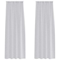 Zasłony z zasłonami 2 pcs Jasnoszary Poliester