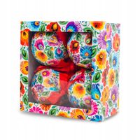 Bombki choinkowe w pudełku Folkstar wzór łowicki, nietłukące się, 4szt.