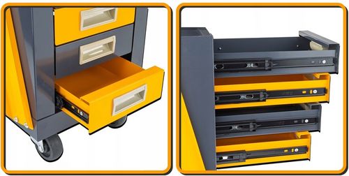 WÓZEK SPAWALNICZY DO SPAWAREK Z PÓŁKĄ NA BUTLE SZUFLADY STABILNY MOBILNY na Arena.pl