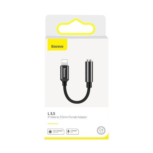 Adapter audio Baseus L3.5 Lightning do mini jack 3,5mm, DAC (czarny) na Arena.pl