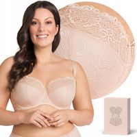 Doskonały Biustonosz półusztywniany GORSENIA K357 BLANCA beżowy