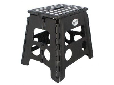 Taboret stołek składany antypoślizgowy krzesło podest 150kg 32cm czarny na Arena.pl