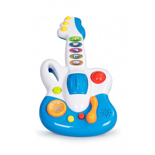 GITARA ELEKTRYCZNA DLA DZIECI 5 PRZYCISKI KREATYWNA ZABAWA na Arena.pl