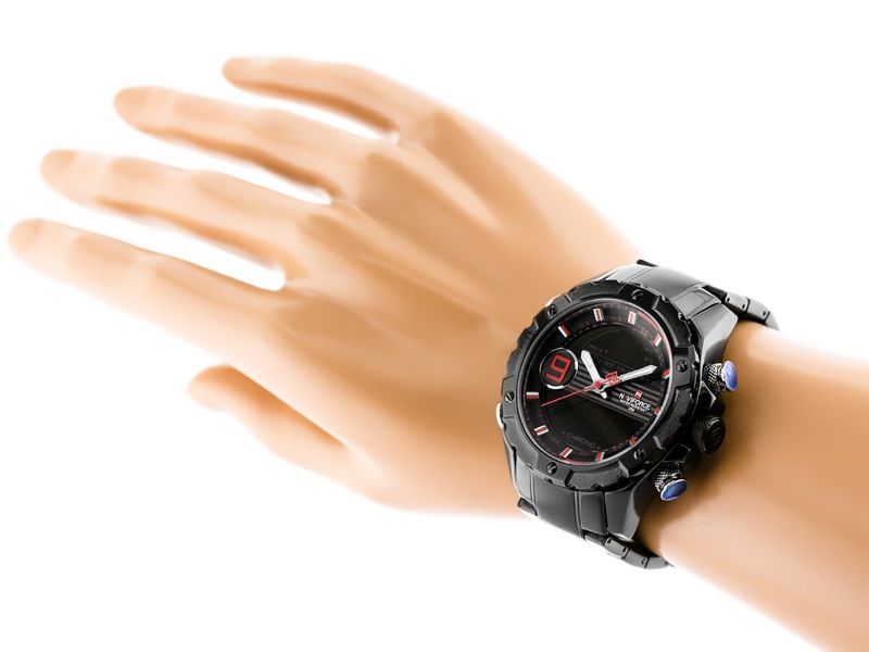 ZEGAREK MĘSKI NAVIFORCE - NF9146S (zn089b) - black/red + BOX zdjęcie 5