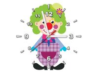 30X30CM ZEGAR KLAUN OBRAZ DREWNO