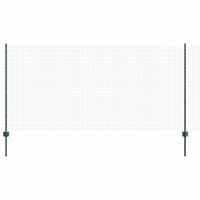 Ogrodzenie z słupkami Zielony 1.2 x 10 m Stal