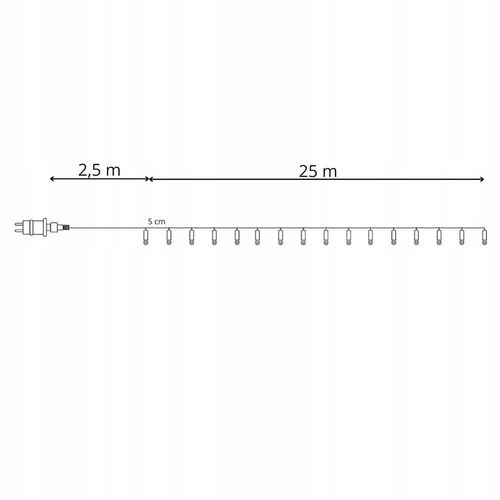 LAMPKI CHOINKOWE 500LED 27,5m ZEWNĘTRZNE WEWNĘTRZNE BIAŁE CIEPŁE ŚWIĄTECZNE na Arena.pl