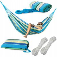 HAMAK OGRODOWY HUŚTAWKA MOCNY BUJAK POKROWIEC WISZĄCY LINKI TORBA POKROWIEC