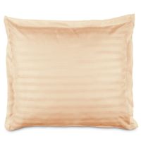 Poszewka satyna bambusowo-bawełniana STRIPE BEIGE/70x80 z listwą