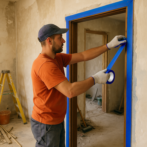 DRZWI REMONTOWE BUDOWLANE KURTYNA PRZECIWPYŁOWA Z ZAMKIEM FOLIA REMONT TAŚMA na Arena.pl