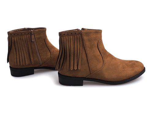Zamszowe botki w stylu BOHO 8355 CAMEL 39 na Arena.pl