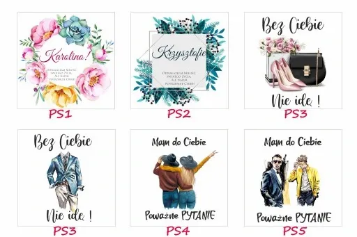 Pudełko eko zaproszenie dla świadka świadkowej nadruk uv wzory ślub wesele zdjęcie 3