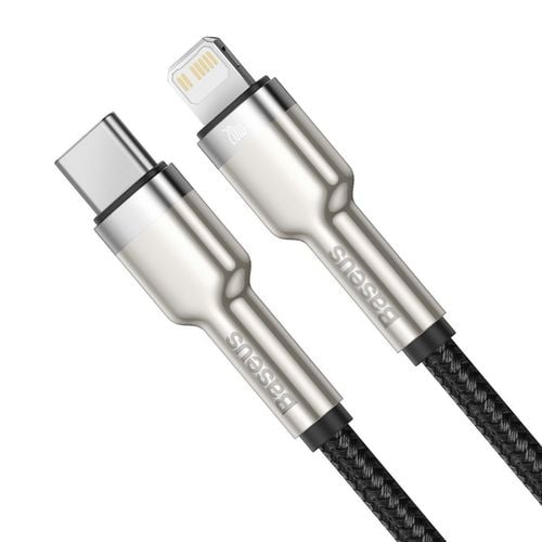 kabel usb-c do lightning baseus cafule, pd, 20w, 1m (czarny) na Arena.pl