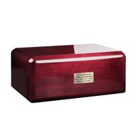 Drewniana urna pogrzebowa Urna na prochy dla dorosłych / Plakietka