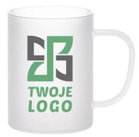 Szklanka 450 ml szroniona z nadrukiem TWOJE LOGO NAPIS gadżet firmowy 25szt