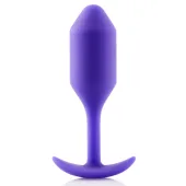 b-vibe snug plug 2 purple - anatomiczny model silikonowy, rozmiar m