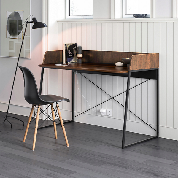 BIURKO KOMPUTEROWE CIEMNO BRĄZOWE POD LAPTOP STOLIK NOWOCZESNE 100 CM LOFT zdjęcie 6