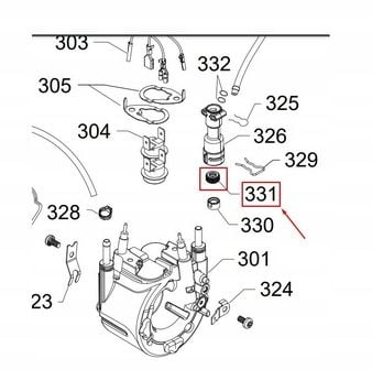 Uszczelka złącza grzałki ekspresu do kawy LatteGo Latte Go Philips na Arena.pl