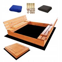 PIASKOWNICA DREWNIANA IMPREGNOWANA SKŁADANA 140