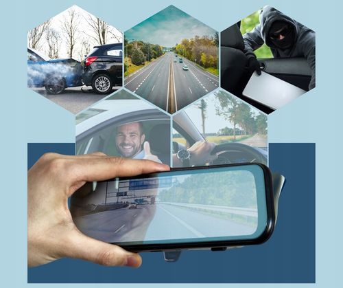 WIDEOREJESTRATOR SAMOCHODOWY LUSTERKO Full HD G SENSOR KAMERA COFANIA na Arena.pl