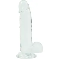 addiction crystal addiction clear 20 cm - model z przyssawką, transparentny