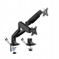 Podwójny Gazowy Uchwyt do Monitora 17-35" VVESA 32kg Porty USB Spacetronik